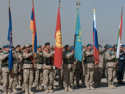 CSTO troops stand ready to deploy in Syria if the Security Council so requests.