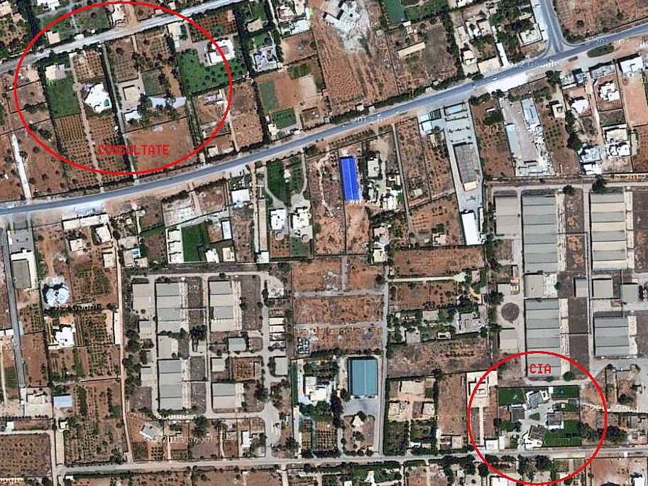 The location of the U.S. "consulate" and CIA annex in Benghazi, Libya