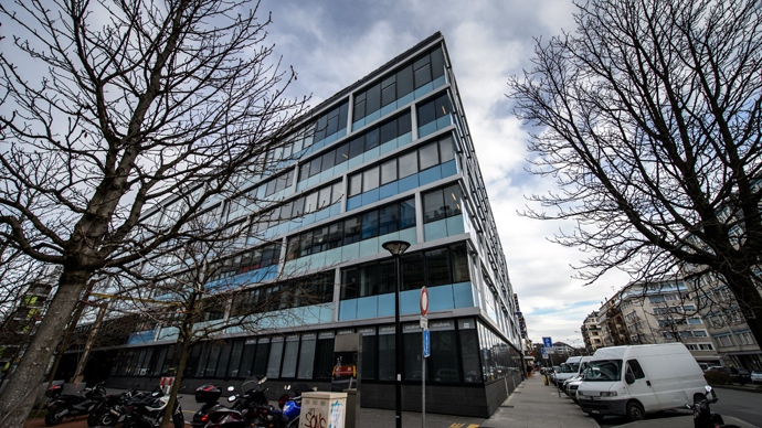 The building of the Permanent Mission of the European Union to the United Nations Office in Geneva is seen on January 9, 2014 (AFP Photo / Fabrice Coffrini)