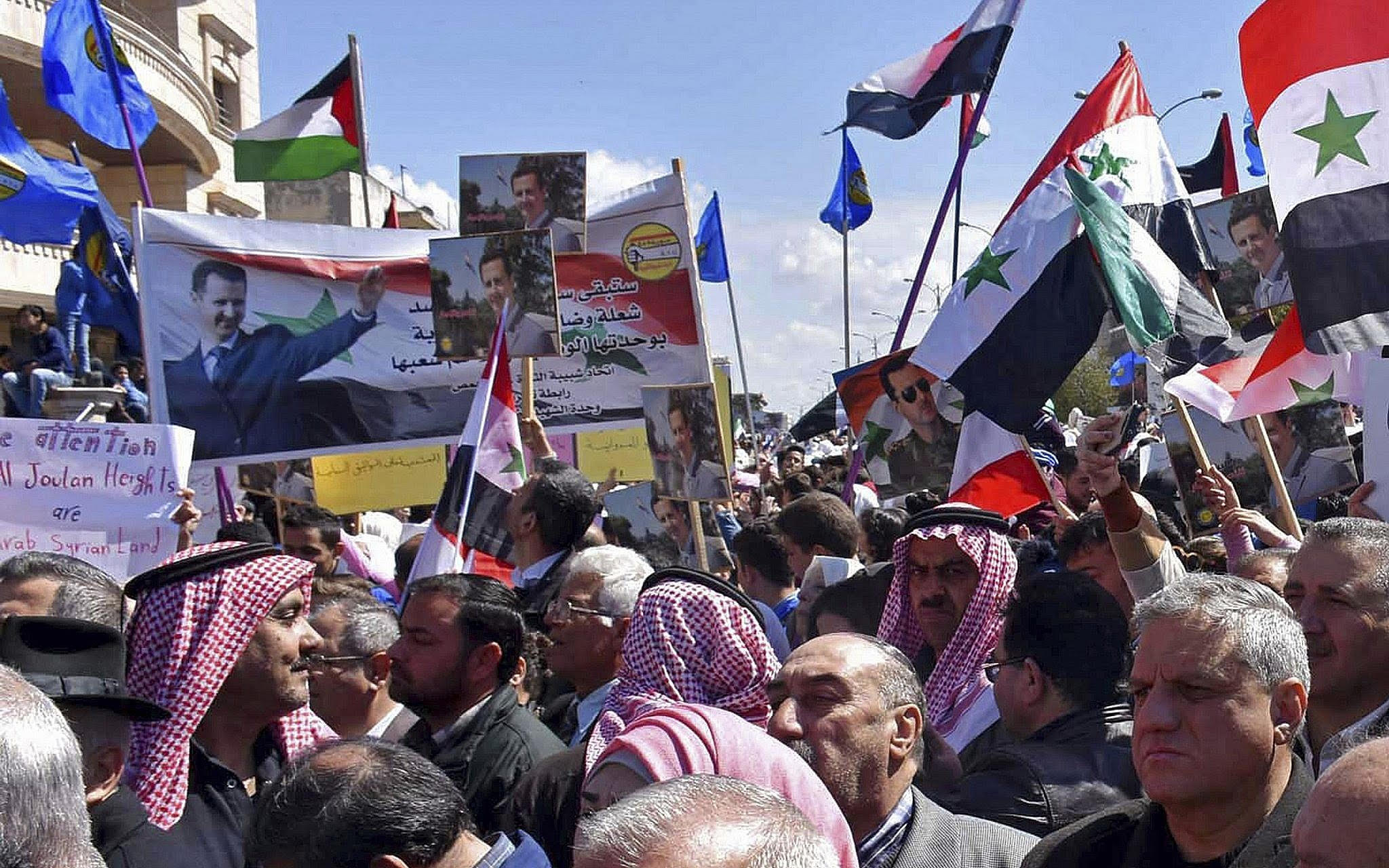 Local Residents Of Golan Heights Protest Israeli Announcement Of New ...